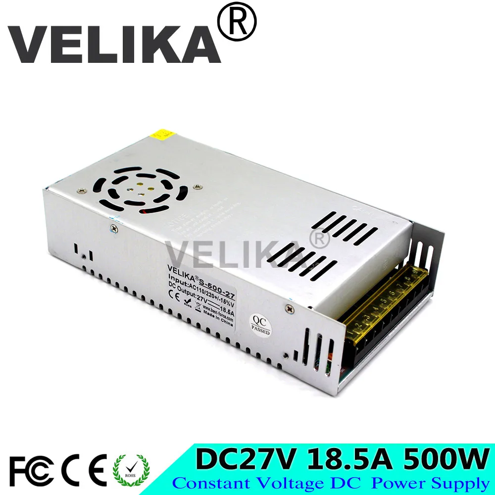 Импульсный источник питания DC12V 13,8 V 15 V 18 V 24 V 27 V 28 V 30 V 32 V 36 V 42 V 48 V 60 V 500 W светодиодный трансформатор драйвера AC 110 V 220 V DC SMPS