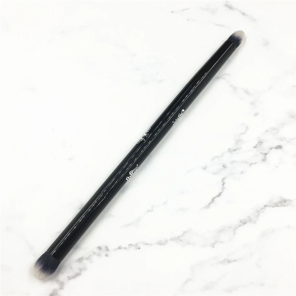 Профессиональный Двухсторонние Blending Eye Shadow Brush Мода пламя Форма Румяна маркер Angled