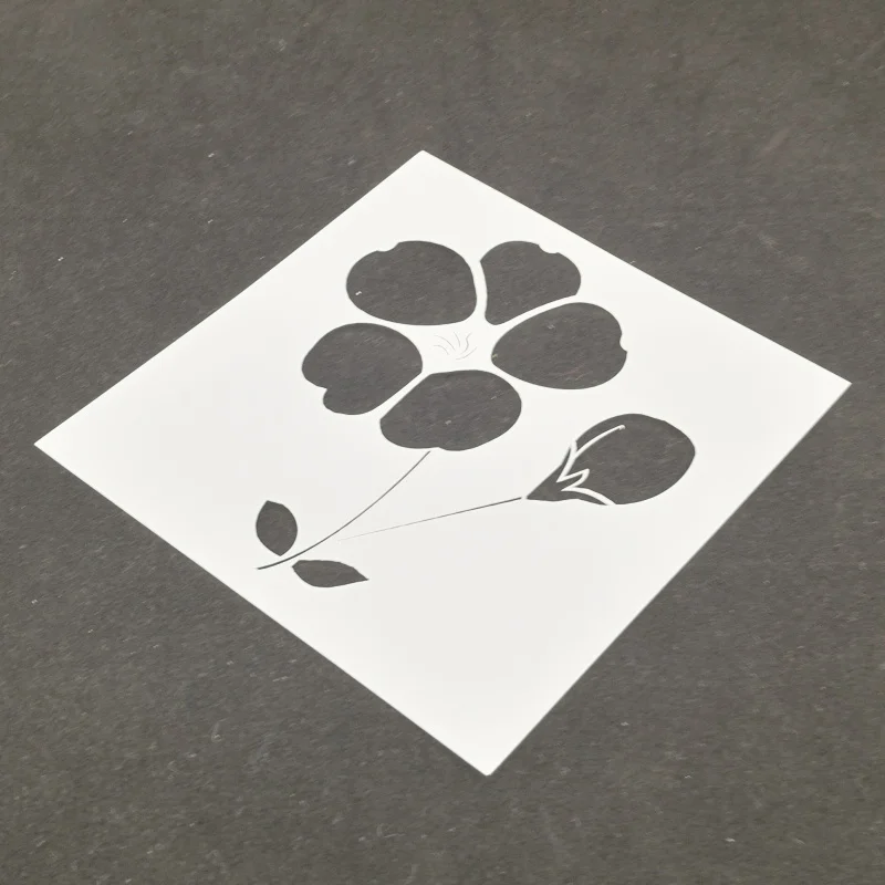 

13*13 Flower pvc Layering Stencils for Diy scrapbook coloring,painting stencil,home decor diy etc. Product image