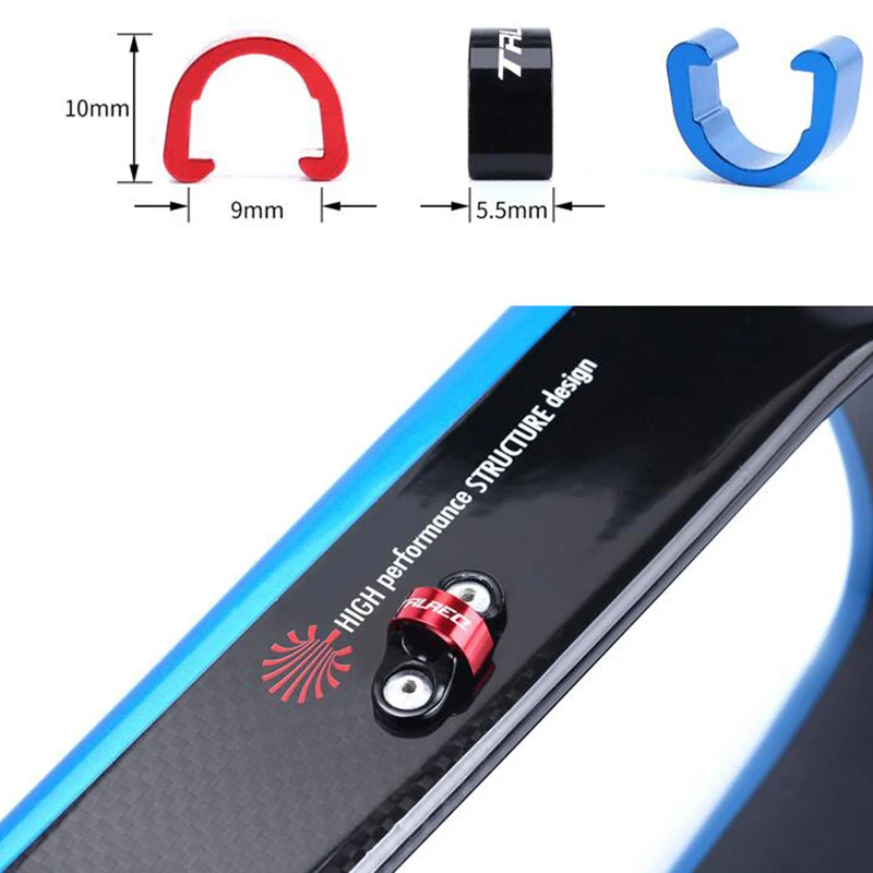 

100pcs Bike Brake Cable Guide C-Clips Bicycles Gear Shift/Brake Hose Housing Hose Guides Aluminium Alloy Buckles Clamps
