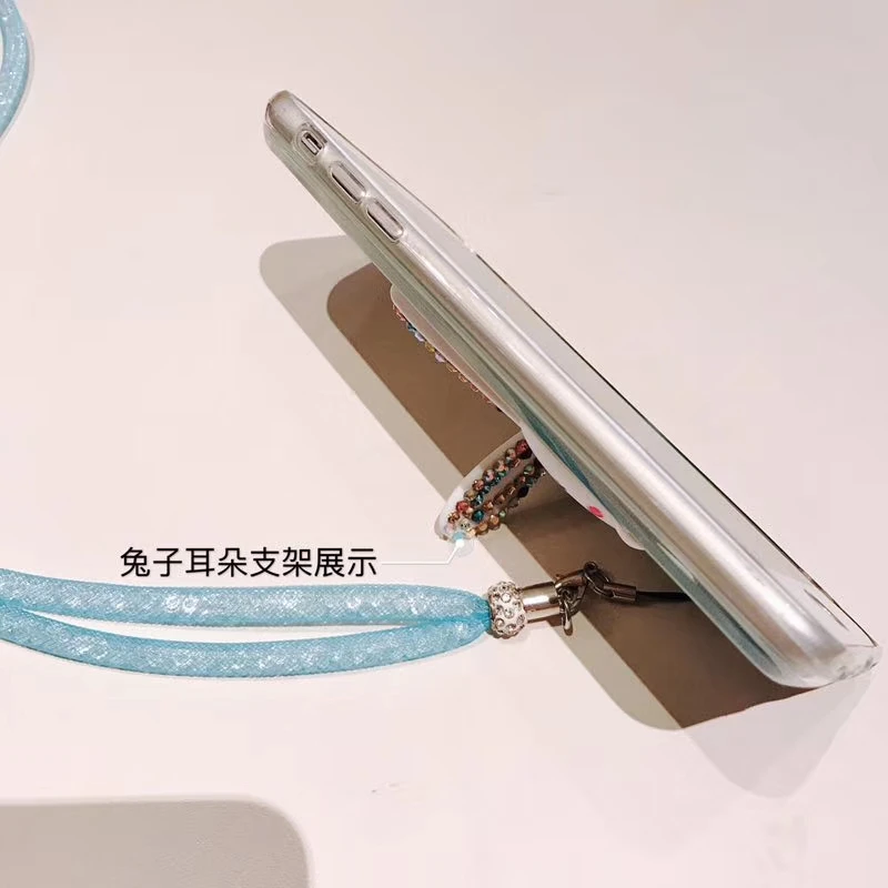 Чехол для huawei P8 P9 P10 P20 selfie P Smart capa Роскошный милый кролик подставка quicksand coque