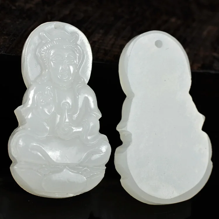 Афганский белый камень Guanyin натуральный подвесной подвески для женской