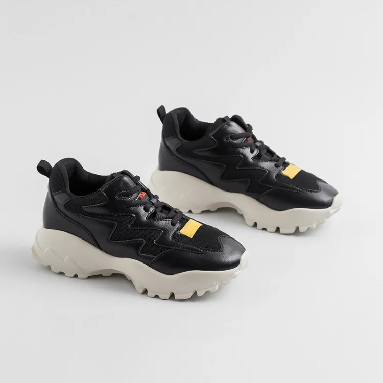 

Women Sneakers New 2019 Spring Fashion Genuine Leather Platform shoes Ladies Trainers Chaussure Femme Women Casual Shoes