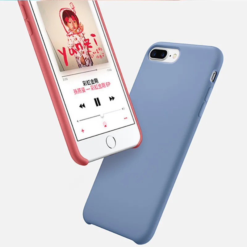 Оригинальный чехол XINDIMAN для iphone5 5S 6 6s plus однотонные жидкие силиконовые чехлы iphone7