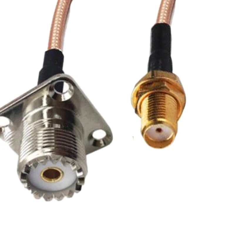 10 шт. RG142 SMA Female to UHF SO239 4 Отверстия Фланец Панель Крепление WIFI антенна с низкой