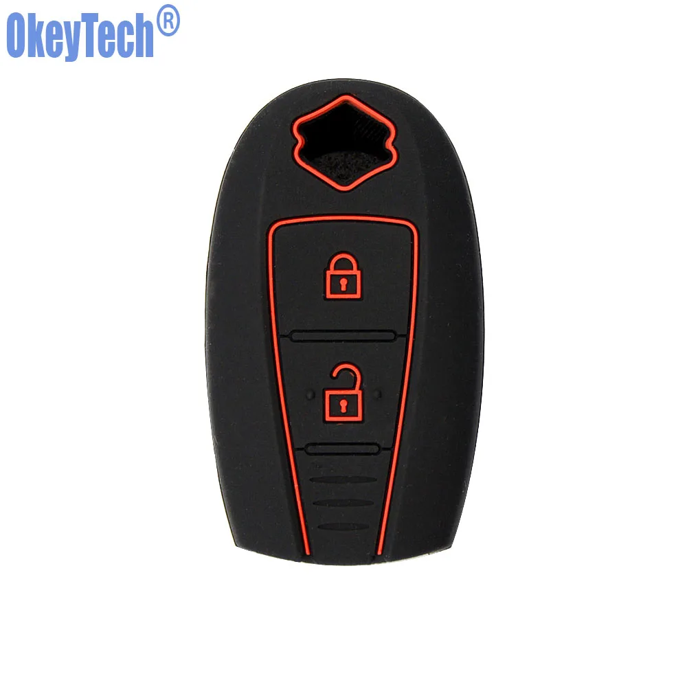 OkeyTech 2 кнопки мягкий силиконовый смарт чехол для ключа Suzuki Swift Kizashi SX4 S Cross