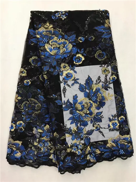 Новинка 2017 белая искусственная 3d ткань вышитая тюль сетчатая кружевная с камнями