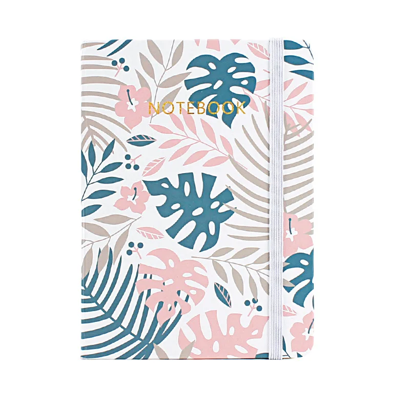 3 A7 Plam Hardcover Ruled Notebook Forest Leaves Art Bullet Journal Notebook Stationery Creative SketchBook Bujo Stationery - Цвет: 3