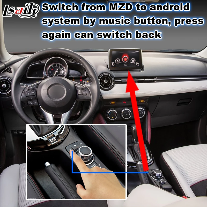 Lsailt Android Мультимедиа Видео Интерфейс для 2014 2020 Mazda CX 3 MZD Системы с gps навигации