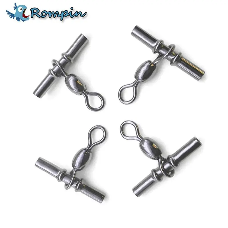 

Rompin 10pcs/lot cross-line crane swivels fishing tackle fishing connector fishhooks fishing swivels