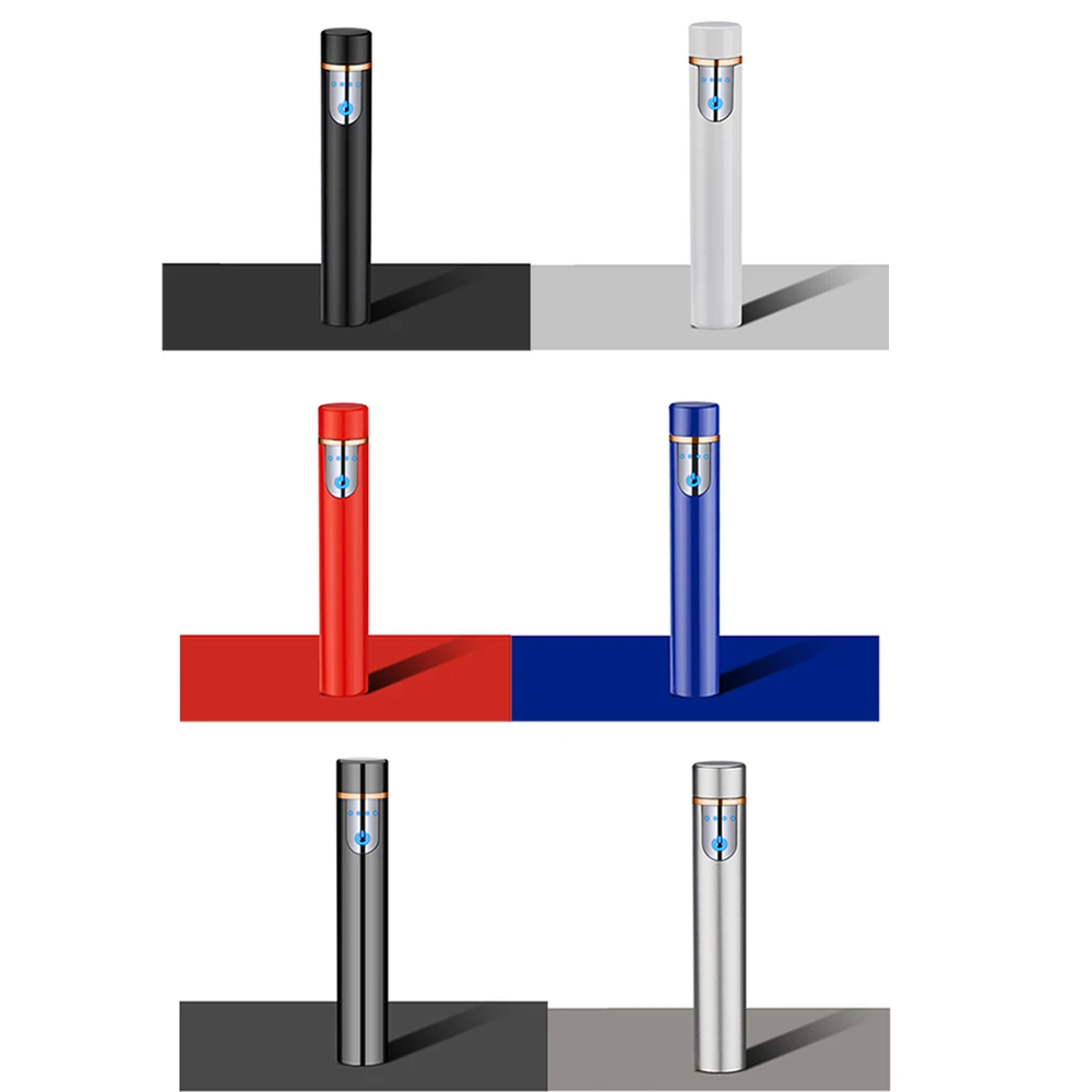 Креативная usb зарядка зажигалка с сенсорным экраном электронные зажигалки для сигарет маленькое электрическое проволочное Беспламенное ветрозащитное