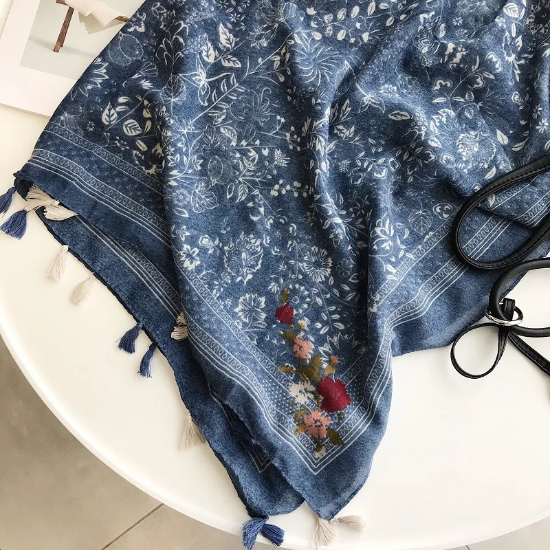 Новое поступление весна акриловые шарфы хлопчатобумажные модные мягкие Для