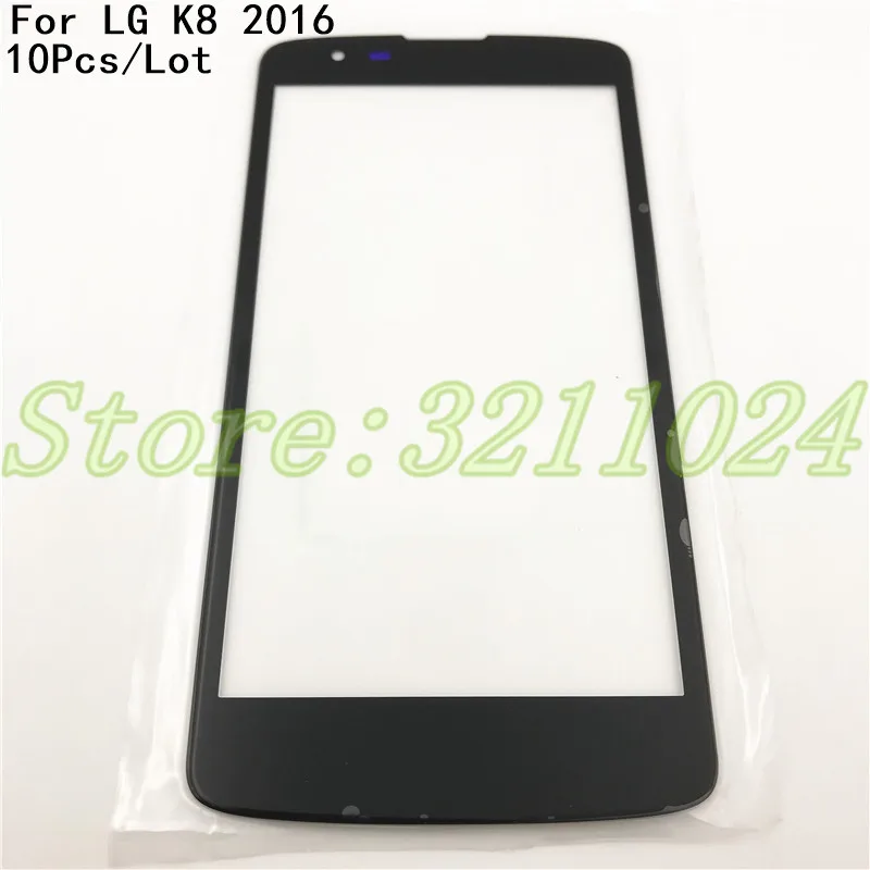 10 шт./лот для LG K8 LTE 2016 Phoenix 2 K350N K350 Переднее стекло 5 0 &quotсенсорный экран LCD внешняя