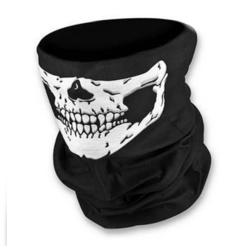 

Motorcycle Face Mask Cover Fleece Unisex Neck Guard skull Scarf Black for Kawasaki Yamaha Honda Suzuki Ducati