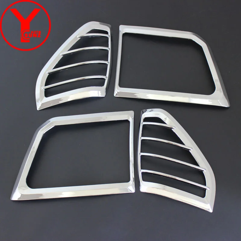 

chrome head light cover For Toyota Land cruiser Prado fj90 3400 Spoiler SUV ABS Car Styling accessories lamps covers YCSUNZ