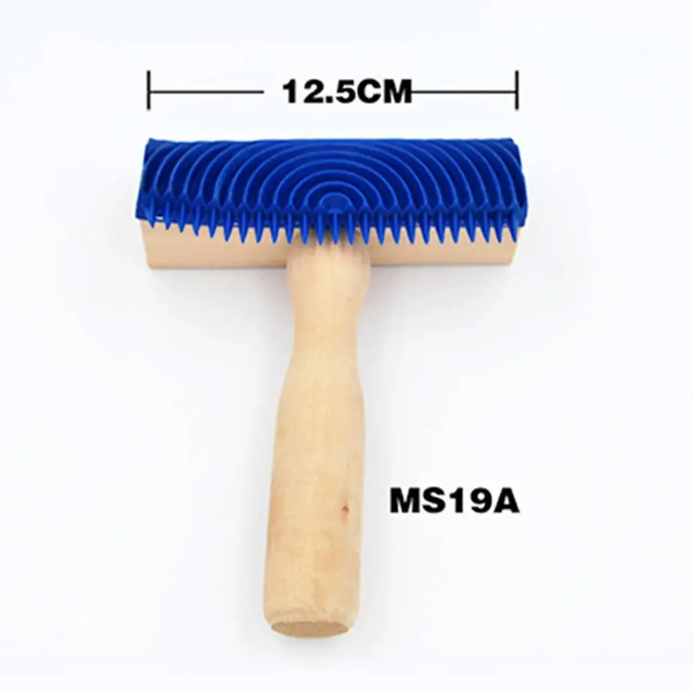 Синий MS19B резиновый деревянный ролик для краски DIY инструмент снятия с ручкой