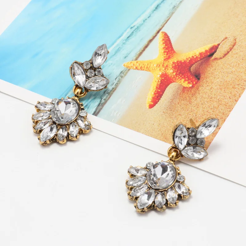 Женские Висячие серьги Tenande винтажные геометрические золотистого цвета с