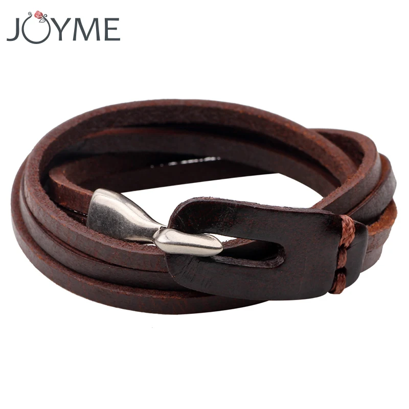 Vintage Punk Man Fish Hook Multilayer Wrap Bracelet Leather Bracelets For Women Men Male Bangles Jewelry Pulsera Hombre | Украшения и