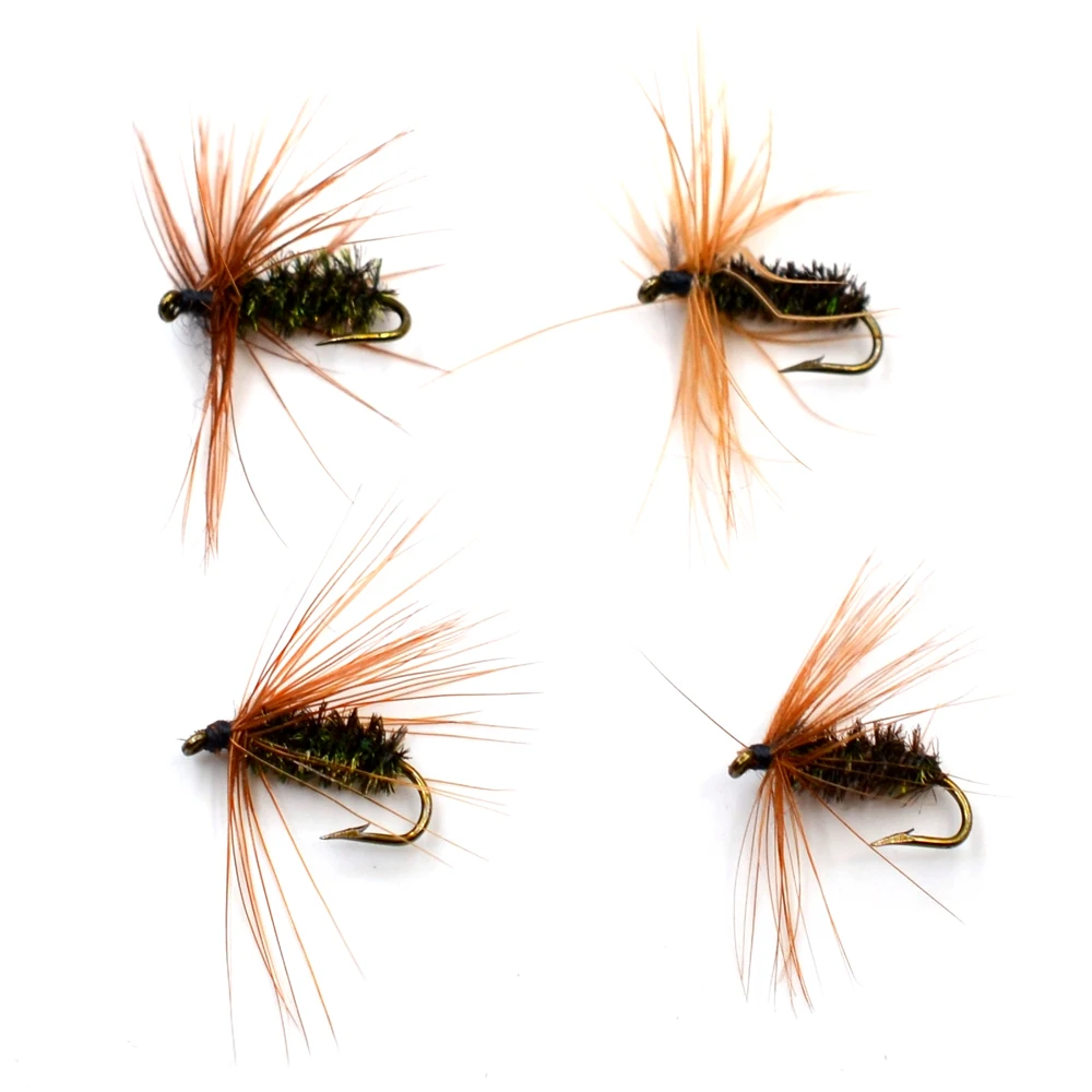 MNFT 10PCS 12# Peacock Nymph Spinner Bait Lures Trout Dry Fly Fishing Lure Outdoor Freshwater | Спорт и развлечения