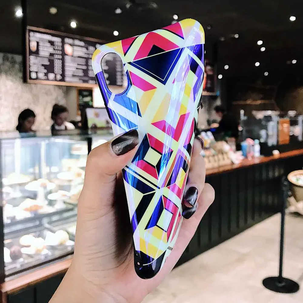 KISSCASE цветной чехол для телефона iPhone XR XS MAX X 7 Plus 8 IMD решетка мягкий 6 6S Модный |