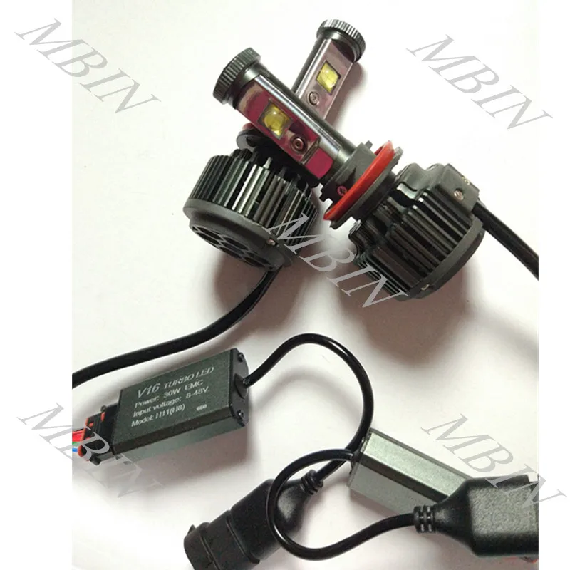 

Free shipping H1 H3 H7 H8 H11 9005 HB3 9006 HB4 880 881 V16 30W 3600lm Cr-xml LED Headlight Fog Bulb daytime running Lamp 6000K