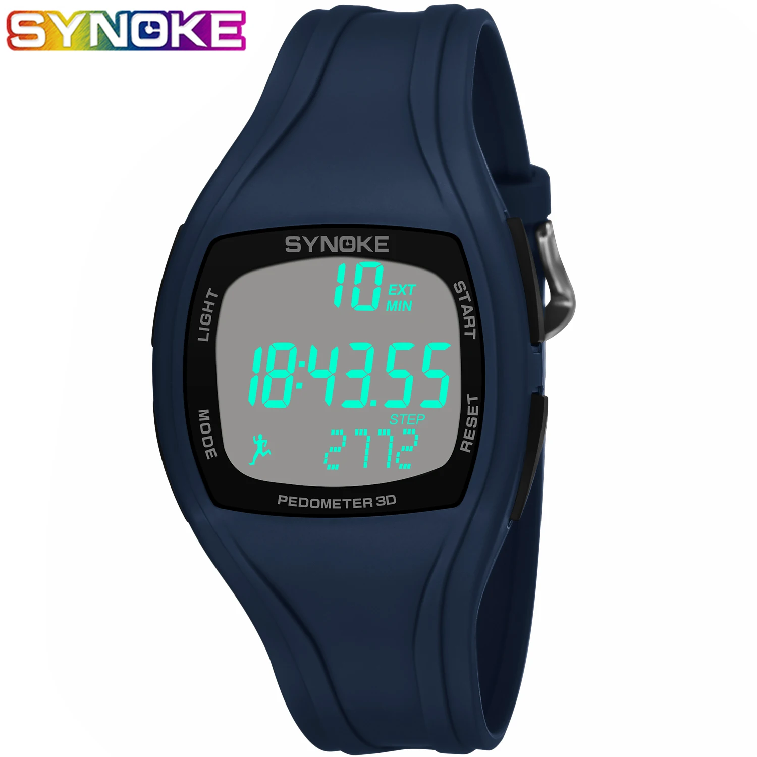 

SYNOKE Mens Waterproof Watches Silicone Led Watch Mens Digital Watches Pedometer Fitness Sport Watch Men Wristwatch Mens Fashion