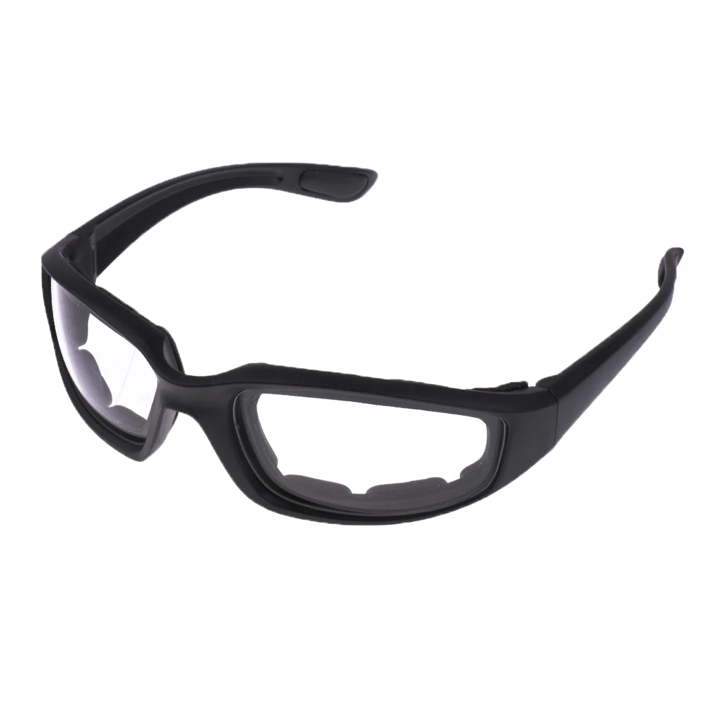 

Motorcycle Windproof Dustproof Riding Glasses Padded Comfortable Clear