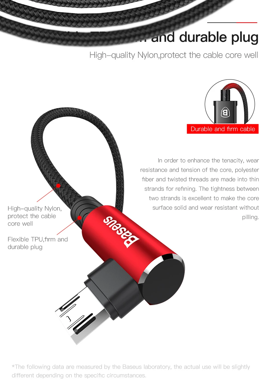 Baseus 90 градусов Micro USB кабель Быстрая зарядка зарядное устройство для мобильного телефона кабель для передачи данных кабель Microusb для samsung Xiaomi Android 2 м