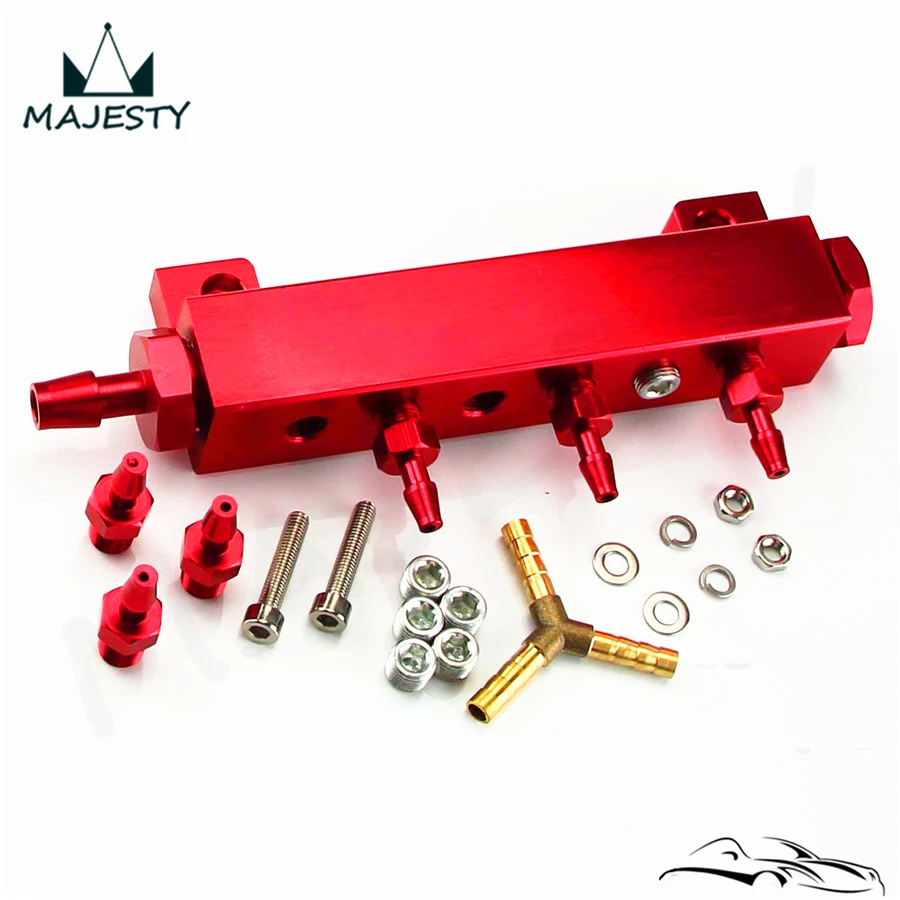 JDM Алюминиевый турбо Отходной вакуумный впускной коллектор 6 портов 1/8 NPT