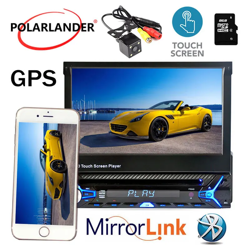 7 &quotавтомобиль радио HD 1Din gps Сенсорный экран DVD/MP3/FM/USB MP5 плеер Wi Fi стерео Bluetooth