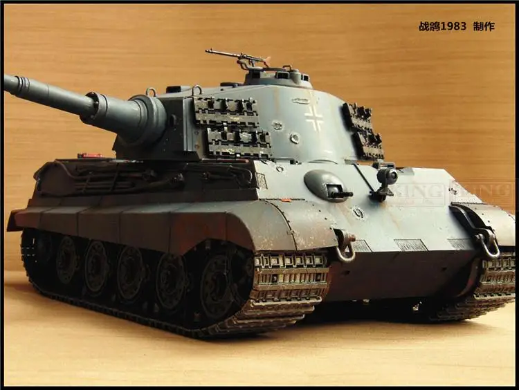 KNL хобби 1:16 HENG длинный пульт дистанционного управления Танк модель Tiger 2RC литейное Тяжелое покрытие краски, чтобы сделать старое обновление