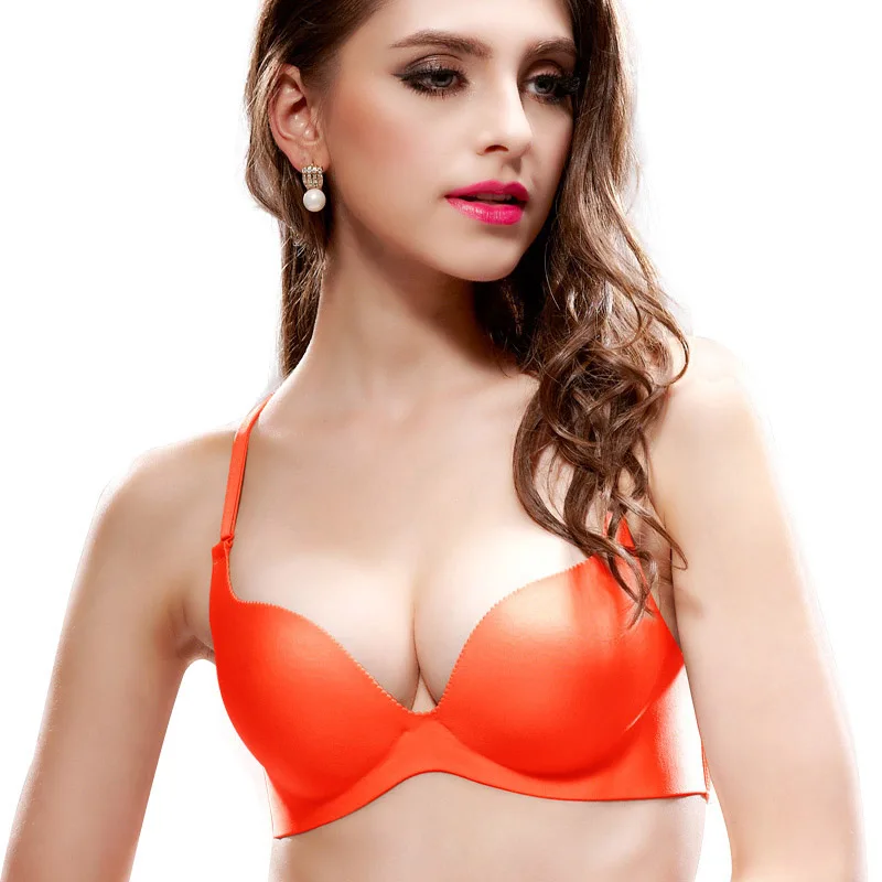 

PAERLAN Cross shoulder strap beauty back rim comfortable underwear female Sexy and charming seamless one-piece gathered Bra