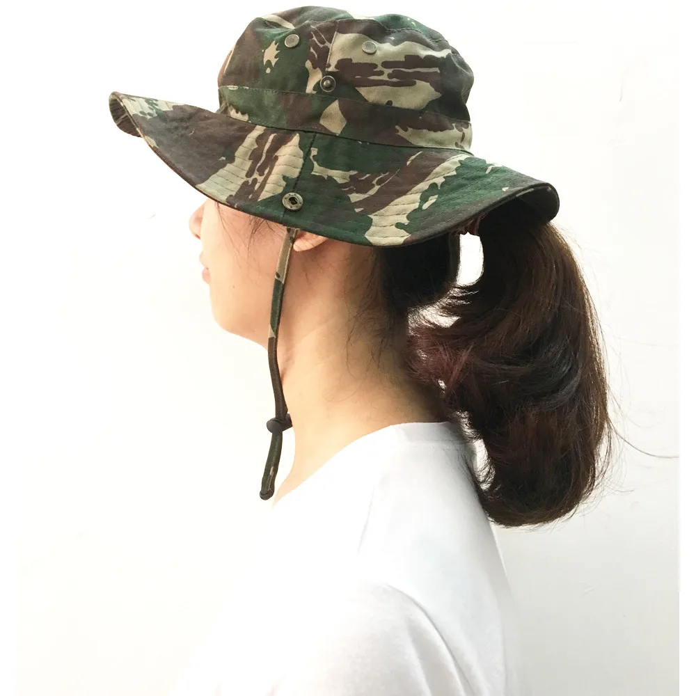 Quality Cotton Child 4-8 years Hunting Fishing Hat Boonie Tactical CS Jungle Camouflage Flanging Cap 2 Sizes | Спорт и развлечения