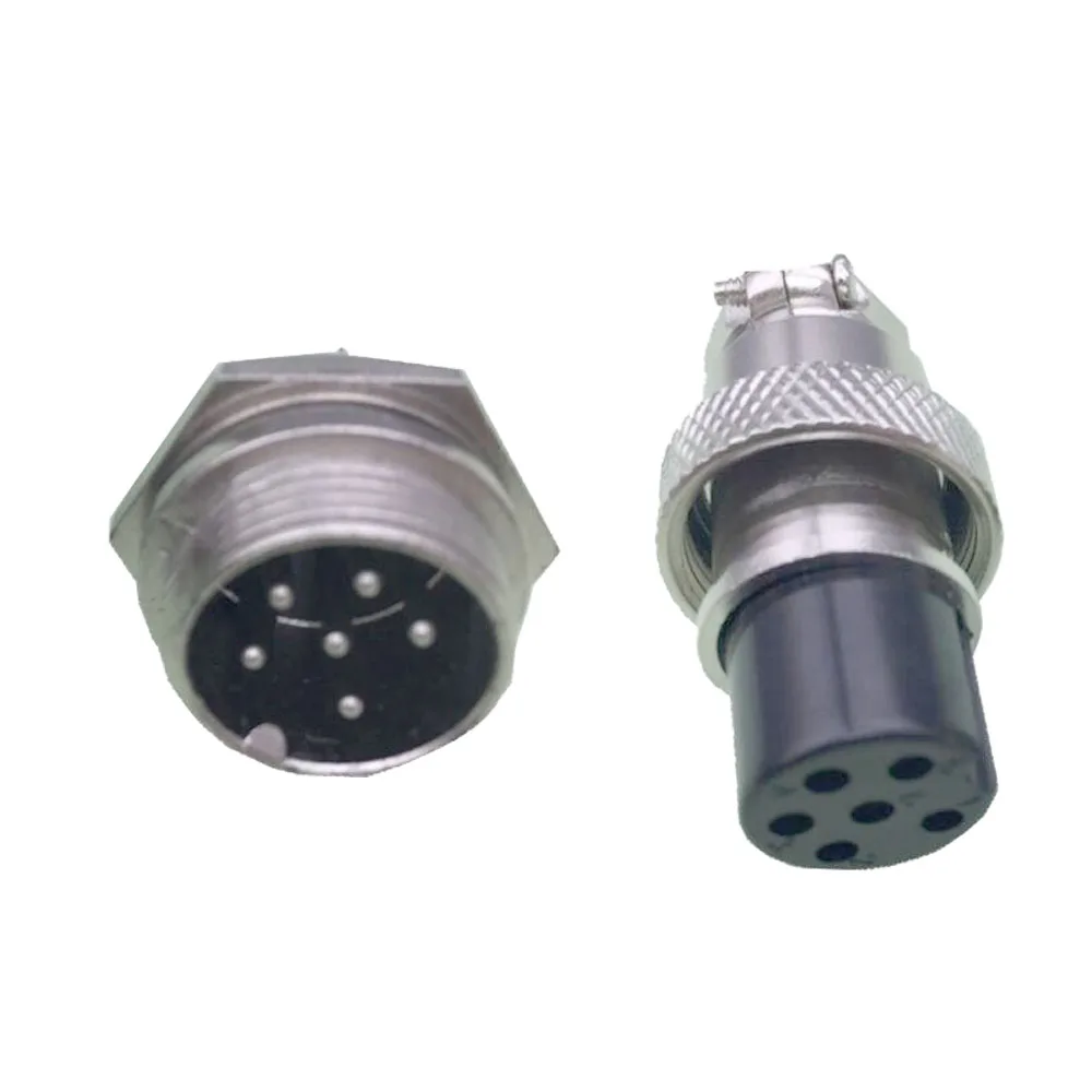 1 Set GX16-6P 1 компл. 16 мм GX16-(2/3/4/5/6/7/8/9/10Pin) винтовой авиационный разъем штекер авиационный штекер Кабельный разъем Обычная вилка и розетка - Цвет: 1 Set GX16-6P