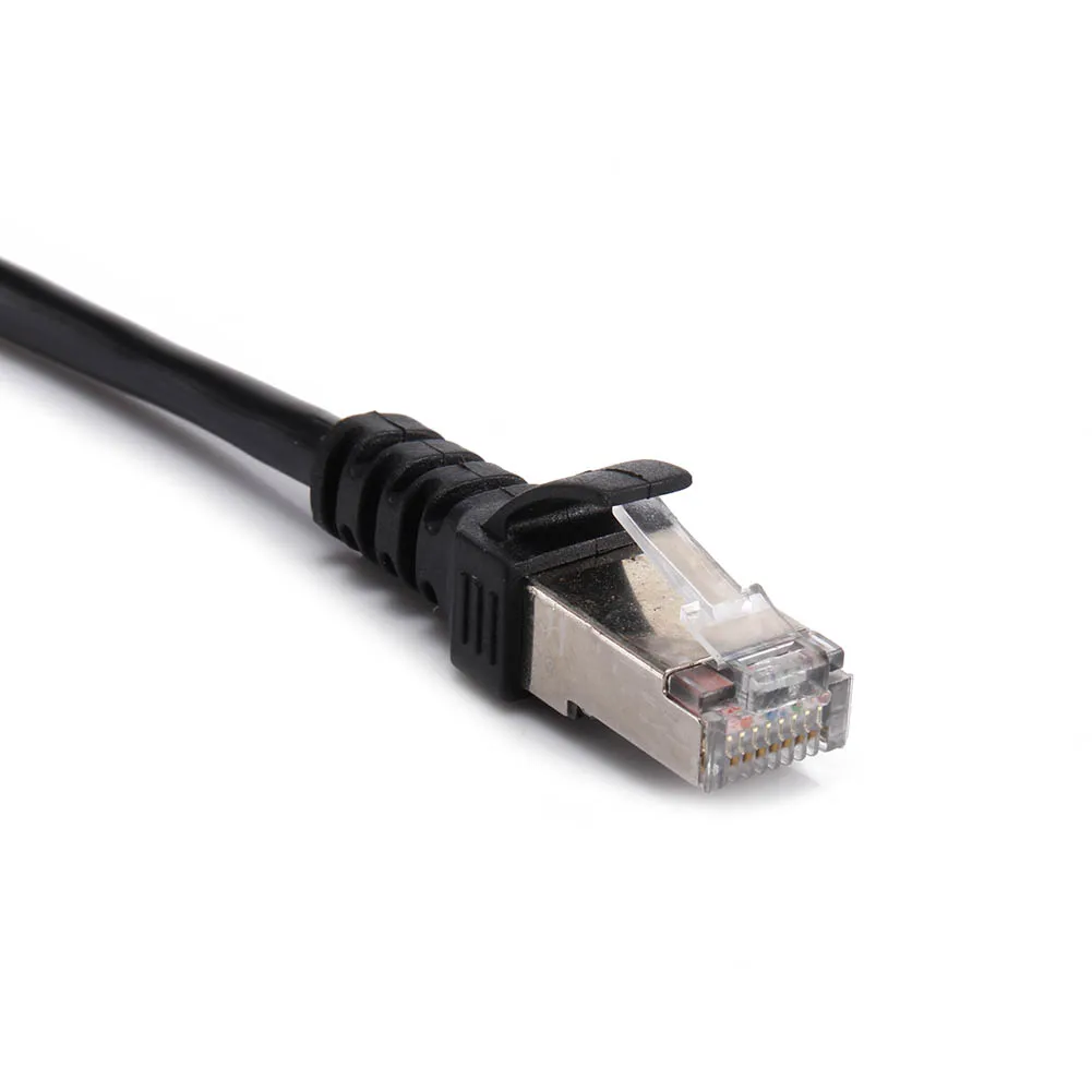 RJ45 Y сплиттер адаптер Ethernet кабель от 1 до 2 портов Штекерный разъем Кабели JR
