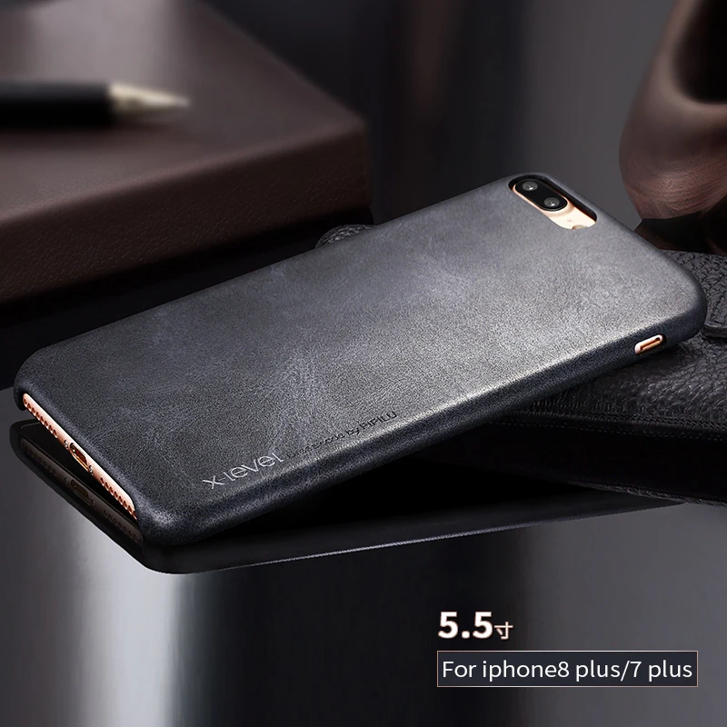 Для iPhone XS Max 6,5 X XS 5,8 XR 6,1 чехол для телефона X-Level роскошный Винтажный чехол из искусственной кожи чехол для iPhone 7P 8P 5,5 7 8 4,7 чехол Funda