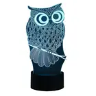 Светодиодная 3d-лампа в виде совы, креативный подарок на день Святого Валентина, мини светильник ильник для спальни