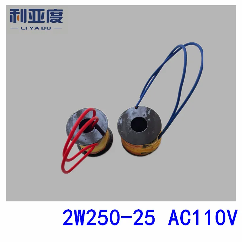 2W250 25 AC110V медный тепловой водяной клапан Соленоидный катушки пневматические