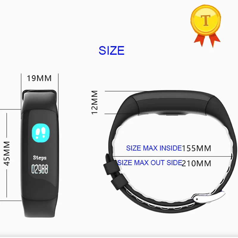 2018 Bluetooth монитор кровяного давления фитнес трекер сердечного ритма браслет