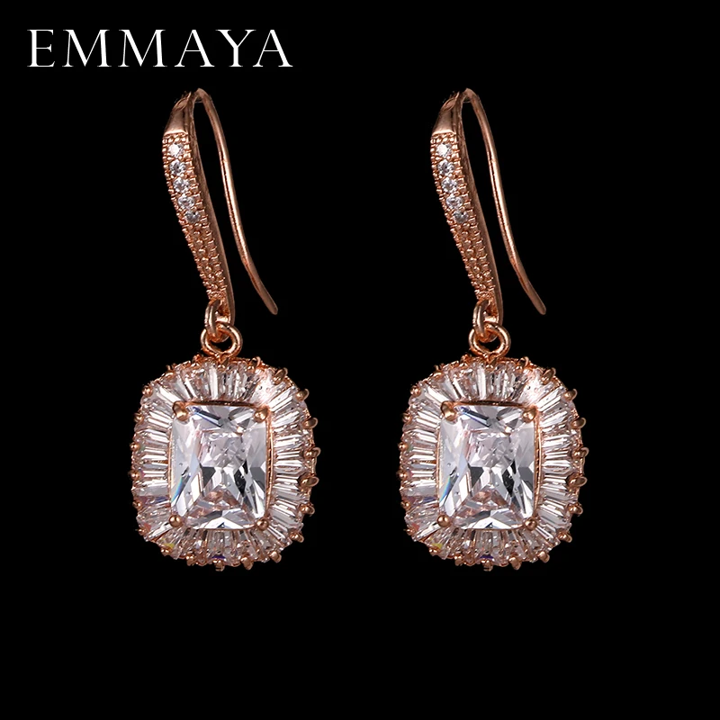 Классические серьги-подвески EMMAYA цвета розового золота для женщин модные