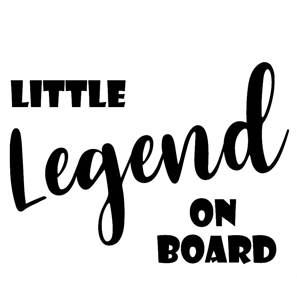 Виниловая наклейка для автомобиля Little Legend on Board с художественным текстом