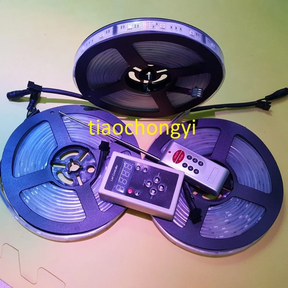 15 м 3х5 450 светодиодов 5050 RGB Dream Color 6803 IC Светодиодная лента 133 Изменение + RF Rmote | Лампы