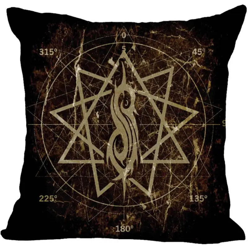 

Custom Slipknot Logo Square Pillowcase Custom Zippered Pillow Cover Case 40x40,45x45cm(One Side)