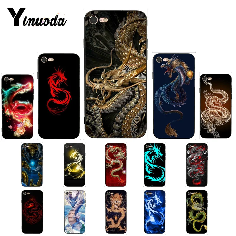 Yinuoda Китайский Зодиак Дракон Чехол для iphone SE 2020 8 7 6 6S 6Plus X XS MAX 5 5S XR Capa|Бамперы| |