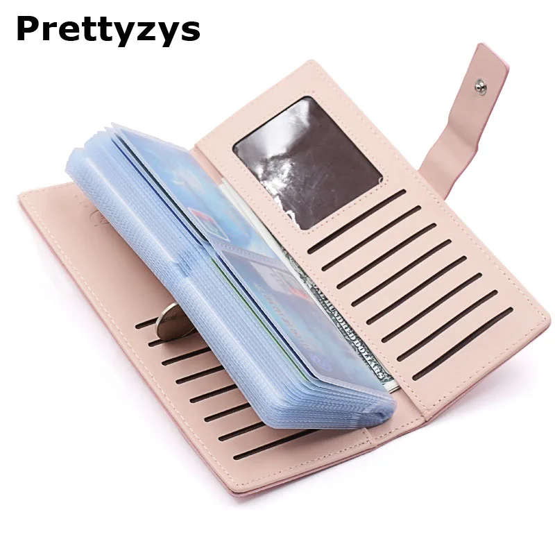 Женский кошелек Prettyzys с большой емкостью 55 карт кредитный для денег объемным