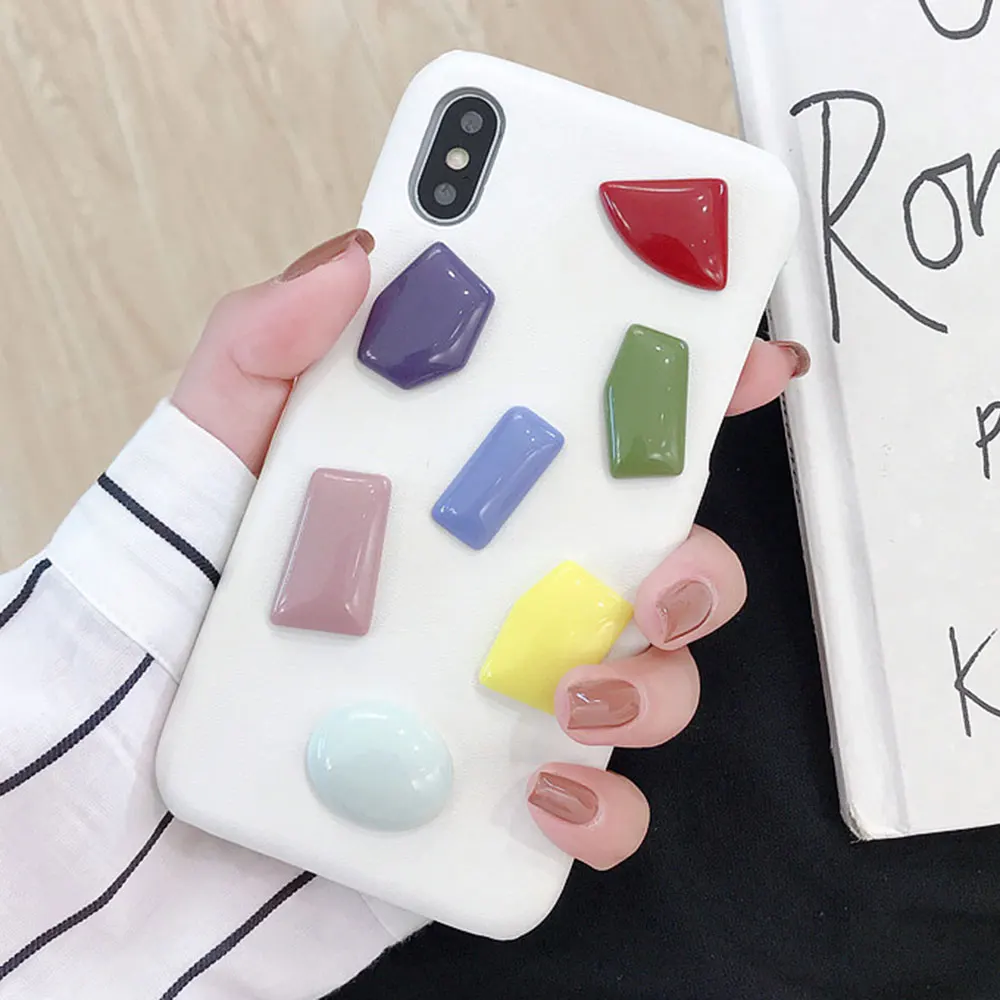 KISSCASE Geometric Cube Case For iPhone X XS Max XR Phone Fashion Bulge 7 8 6 6S Plus Cover Funda #4 |
