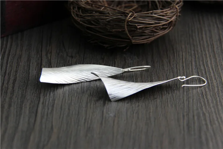 C&ampR Real 925 Sterling Silver Earrings for Women Geometric Molding Thai Drop Handmade Fine Jewelry | Украшения и аксессуары