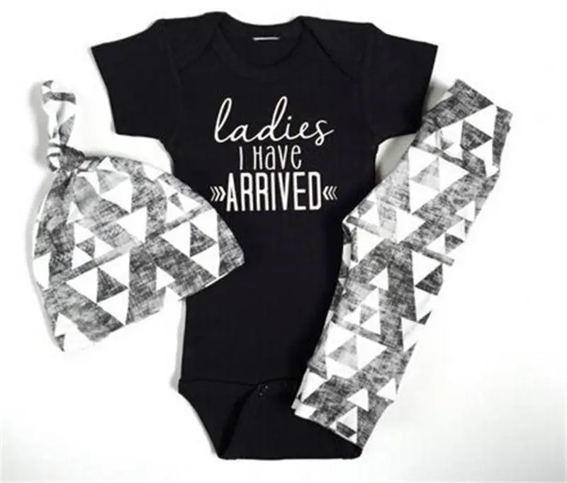 Autumn Newborn Infant Baby Boy Cotton Tops Romper Pants Legging Hat Outfits Children Clothes Set |