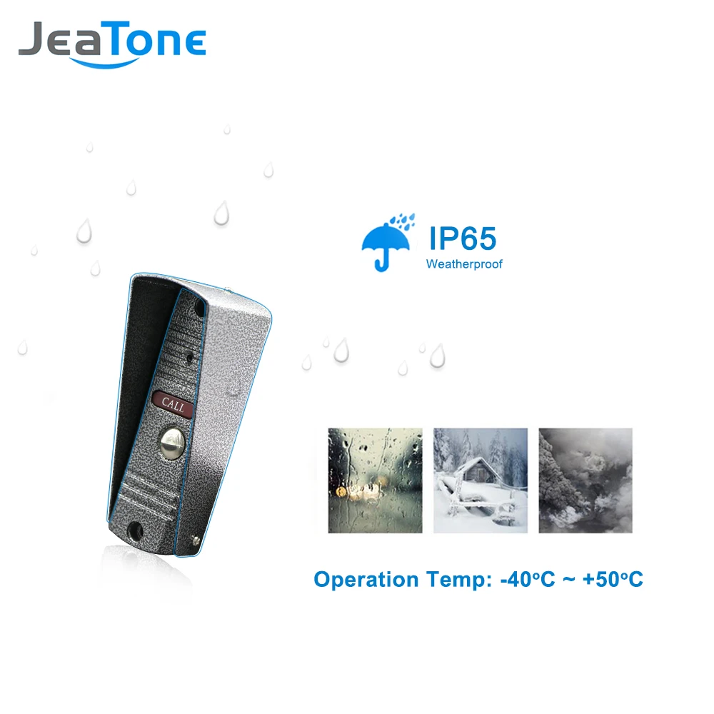 JeaTone 4 дюймовый цветной экран монитор изображения и записи видео домофон HD