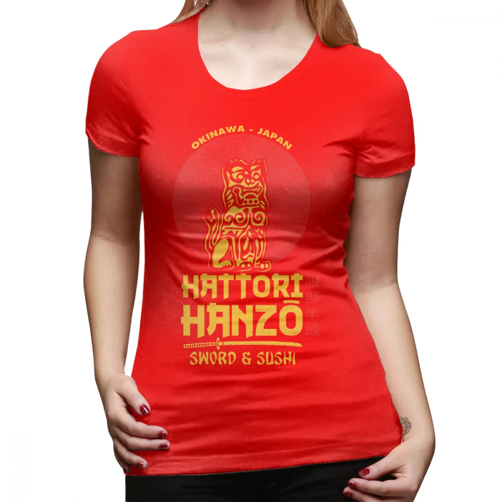 Kill Bill футболка Hattori Hanzo футболка с коротким рукавом 100 хлопчатобумажная женская футболка с круглым вырезом и принтом уличный стиль трендовая женская футболка - Цвет: Красный